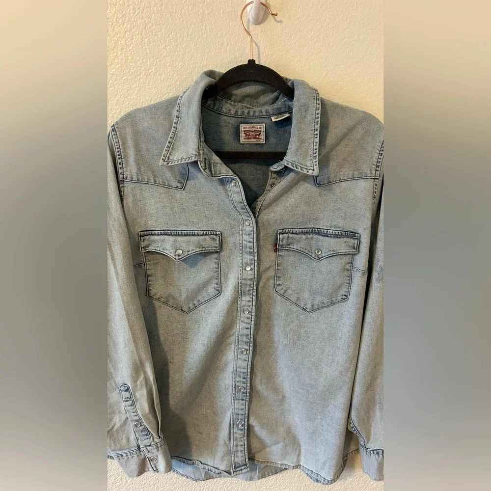 Levi's Ultimate Western Denim‎ Shirt SZ 1X (14-16) - Picture 5 of 14